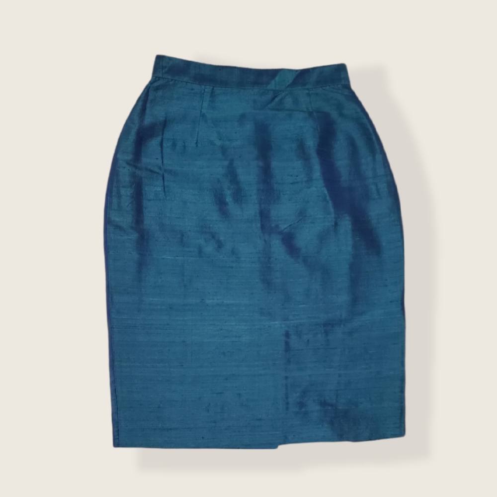 VAUDA MAZZEO vintage silk Pencil Skirt - Picture 1 of 6